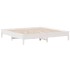Cama con estantería sin colchón madera maciza blanca 180x200