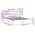 Cama con estantería sin colchón madera maciza blanca 180x200