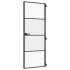 Puerta interior delgada negra vidrio y aluminio 76x201,5