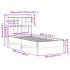 Cama con estantería sin colchón madera maciza marrón 100x200