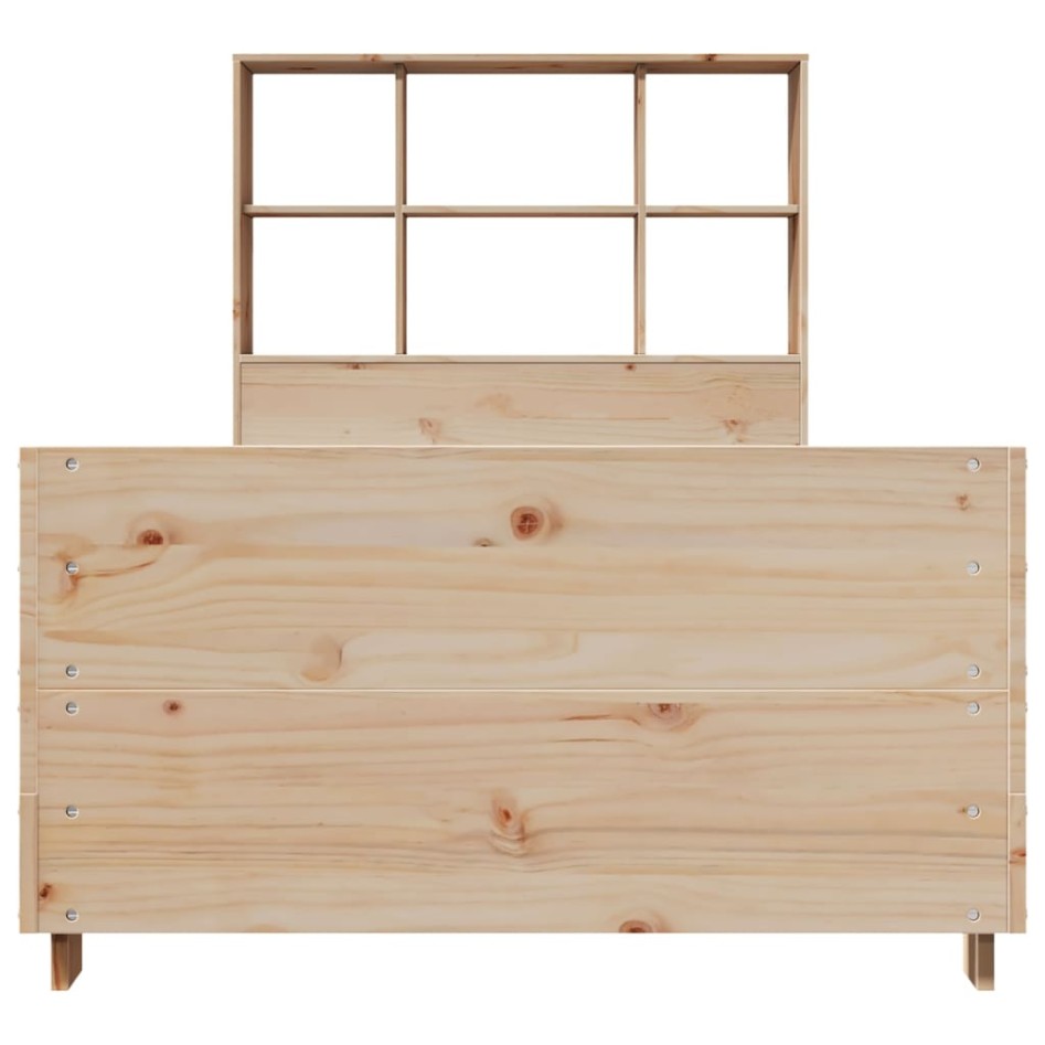 Estructura de cama sin colchón madera maciza de pino 100x200