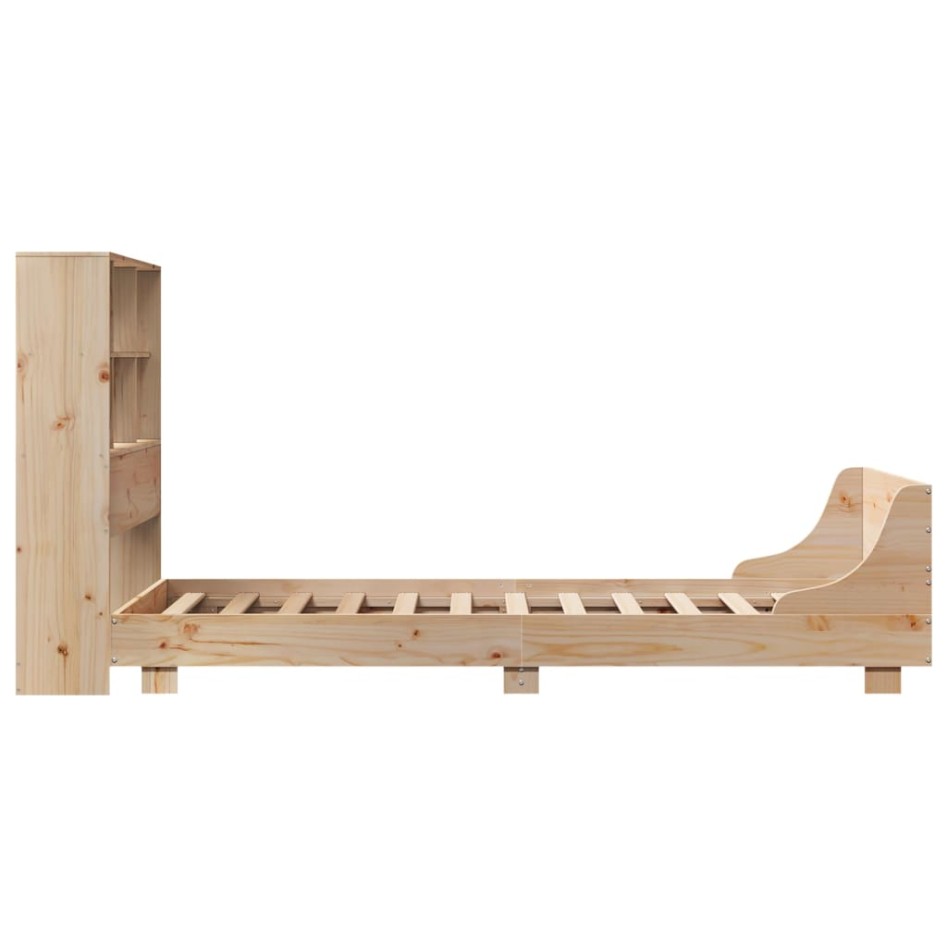Estructura de cama sin colchón madera maciza de pino 100x200