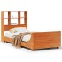 Estructura de cama sin colchón madera maciza marrón 90x190