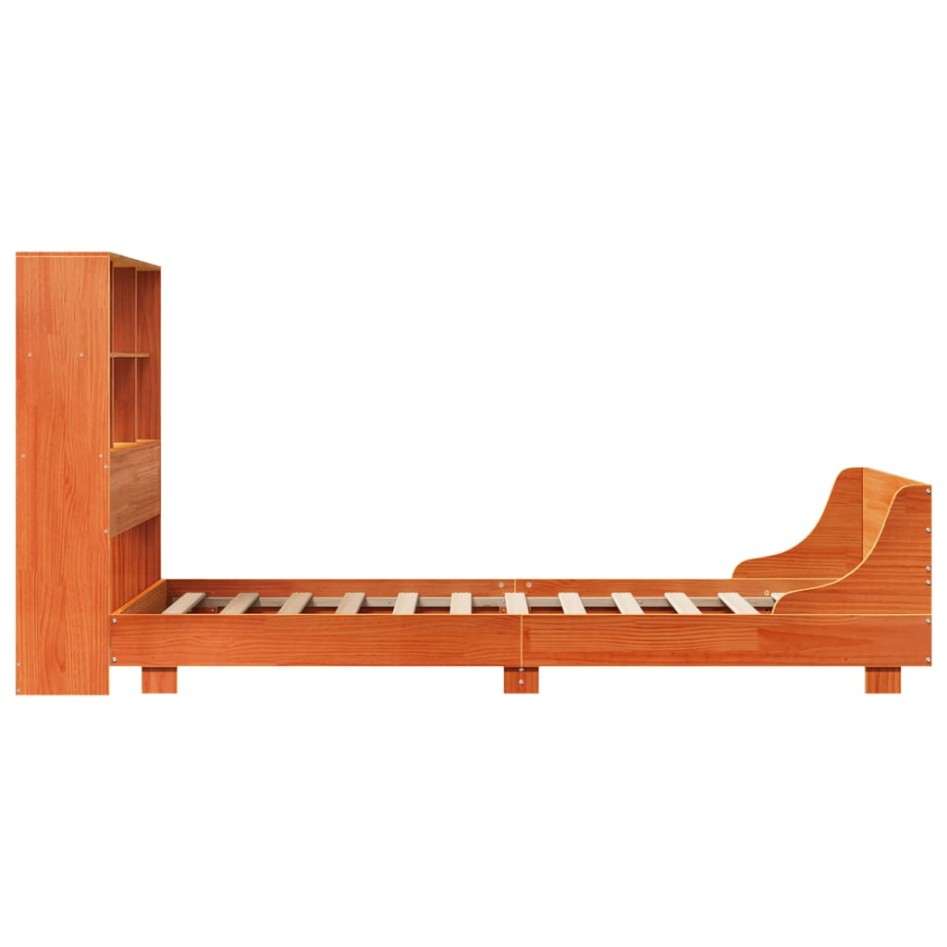 Estructura de cama sin colchón madera maciza marrón 90x190