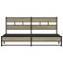 Estructura de cama sin colchón metal roble Sonoma 180x200