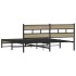 Estructura de cama sin colchón metal roble Sonoma 180x200