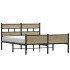Estructura de cama sin colchón metal roble Sonoma 160x200
