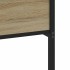 Estructura de cama sin colchón metal roble Sonoma 160x200