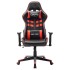 Silla de gaming de cuero sintético negro y