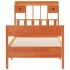 Sofá con estantería sin colchón madera maciza marrón 90x200