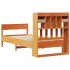 Sofá con estantería sin colchón madera maciza marrón 90x200