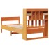Cama con estantería sin colchón madera maciza marrón 90x190