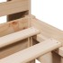 Cama con estantería sin colchón madera maciza de pino 90x200