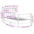 Cama con estantería sin colchón madera maciza de pino 90x200