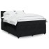 Cama box spring con colchón terciopelo negro 140x190