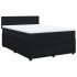 Cama box spring con colchón terciopelo negro 140x190