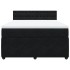 Cama box spring con colchón terciopelo negro 140x190