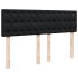 Cama box spring con colchón terciopelo negro 140x190