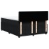 Cama box spring con colchón terciopelo negro 140x190