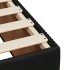 Cama box spring con colchón terciopelo negro 140x190