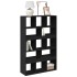 Estantería de madera de ingeniería negra 100x33x156,5