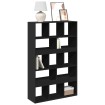 Estantería de madera de ingeniería negra 100x33x156,5 cm