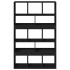 Estantería de madera de ingeniería negra 100x33x156,5