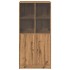 Aparador alto con puertas madera roble artisian 68x37x142
