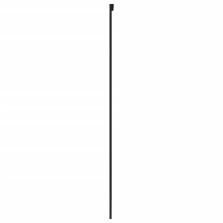 Puerta corredera vidrio templado y aluminio negra 76x205