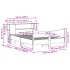 Cama sin colchón madera maciza de pino marrón cera 120x200