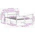 Estructura de cama sin colchón madera maciza marrón 135x190