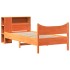 Estructura de cama sin colchón madera maciza marrón 75x190