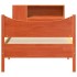 Estructura de cama sin colchón madera maciza marrón 75x190