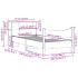 Estructura de cama sin colchón madera maciza marrón 75x190