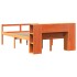 Cama con estantería sin colchón madera maciza marrón 135x190