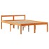 Cama con estantería sin colchón madera maciza marrón