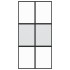 Puerta corredera vidrio templado y aluminio negra 102,5x205