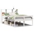 Cama con estantería sin colchón madera maciza blanca 150x200