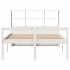 Cama con estantería sin colchón madera maciza blanca 150x200