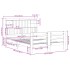 Cama con estantería sin colchón madera maciza blanca 150x200