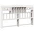 Cama con estantería sin colchón madera maciza blanca 180x200
