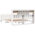 Cama con estantería sin colchón madera maciza blanca 180x200
