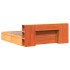 Cama sin colchón madera maciza de pino marrón cera 180x200