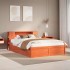 Cama sin colchón madera maciza de pino marrón cera 120x200