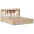 Estructura de cama sin colchón madera maciza de pino 200x200