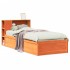 Estructura de cama sin colchón madera maciza marrón 75x190
