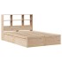 Estructura de cama sin colchón madera maciza de pino 160x200