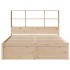 Estructura de cama sin colchón madera maciza de pino 160x200
