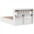 Estructura de cama sin colchón madera maciza de pino 160x200