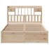 Estructura de cama sin colchón madera de pino blanca 140x200